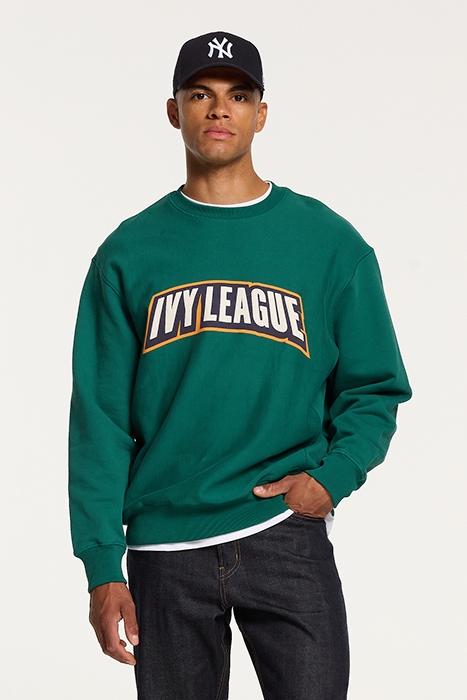 IVY LEAGUE SWEATER BOTTLE GREEN 1