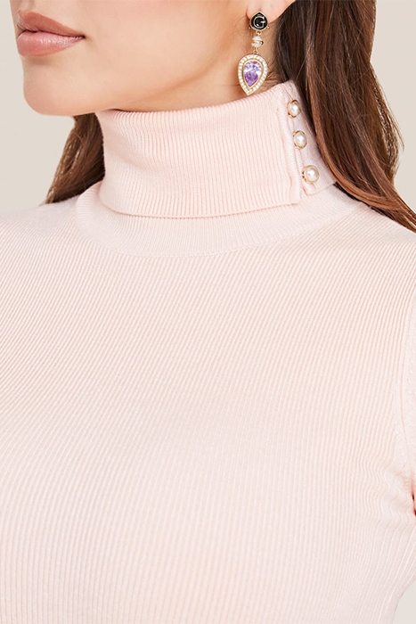 LENA HIGH NECK RIBBED SS TOP SANDY SHORE 4