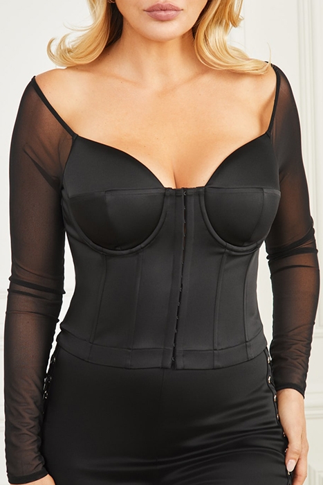 BLANCHE CORSET TOP JET BLACK A996 4