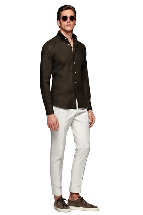 BROWN SLIM FIT SHIRT BROWN 3