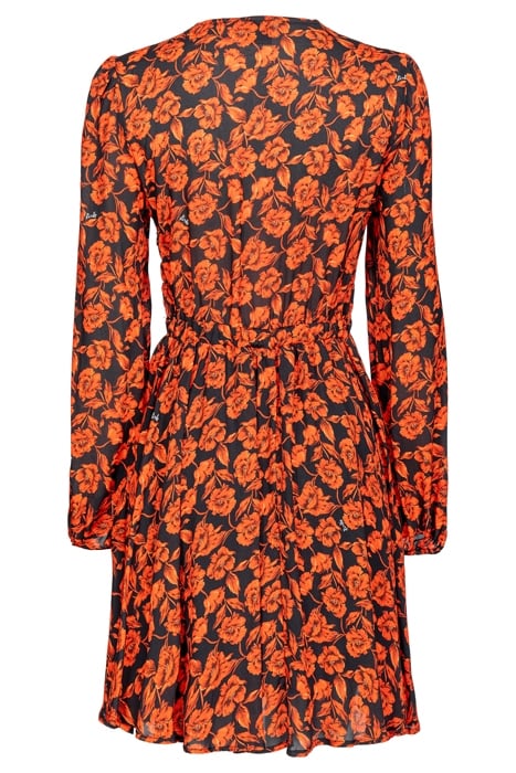 ALTAVELA ABITO CREPE STAMPA FI BLACK/RED MULTI 7