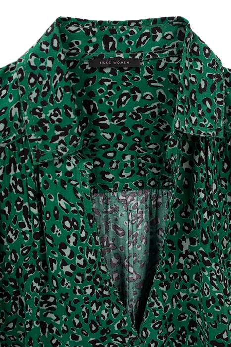 WOMEN'S GREEN LEOPARD VISCOSE TOP 3