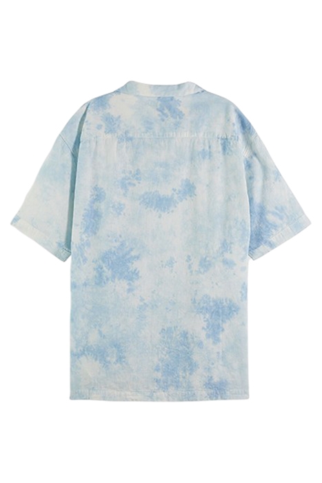 DETAILED TIE-DYED LINEN BLEND SHIRT BLUE TIE DYE 2
