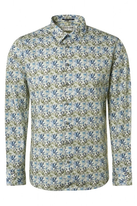 SHIRT STRETCH ALLOVER PRINTED LIGHT GREEN 4