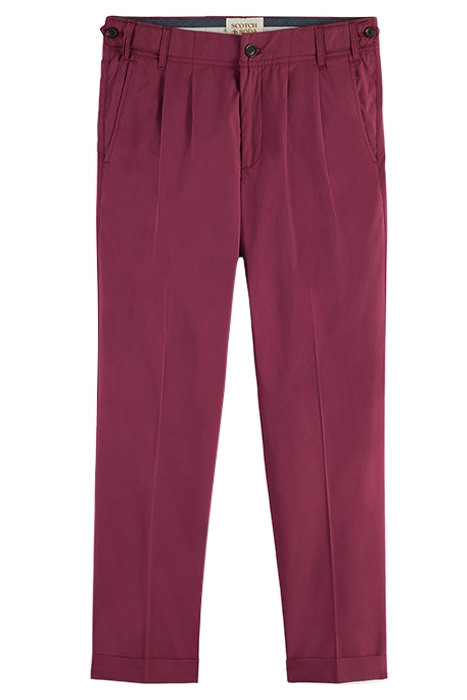 FORMAL LOOSE TAPERED-FIT DOUBLE PLEATED CHINO DAHLIA 1