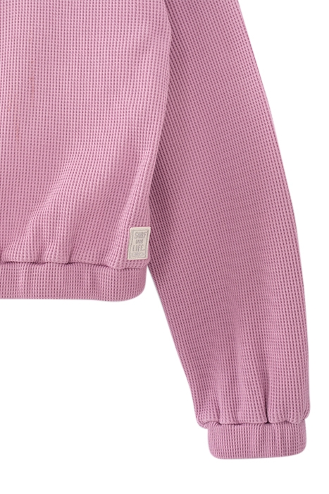 GIRLS’ VIOLET WAFFLE HOODIE 7
