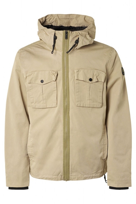JACKET SHORT FIT HOODED SAND 1