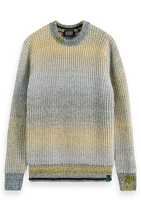 GRADIENT CHUNKY RIB-KNIT PULLOVER COMBO A 1