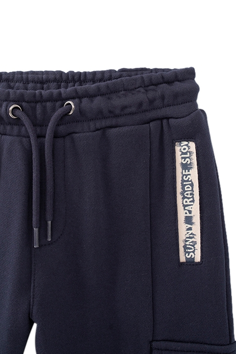 BOYS’ NAVY SWEATSHIRT FABRIC COMBAT-STYLE JOGGERS 3