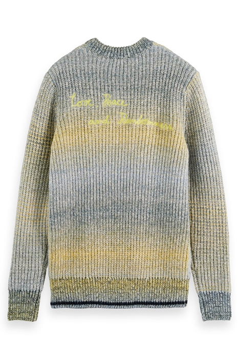 GRADIENT CHUNKY RIB-KNIT PULLOVER COMBO A 2