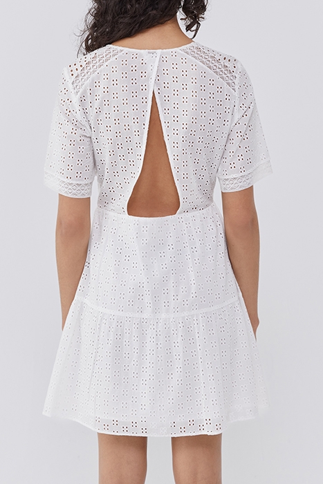 OFF-WHITE EYELET EMBROIDERY DRESS 2