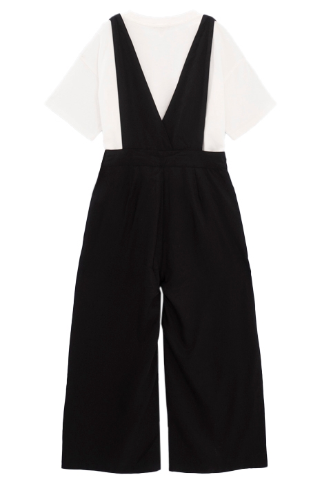 GIRLS’ BLACK DUNGAREES & WHITE T-SHIRT OUTFIT 2