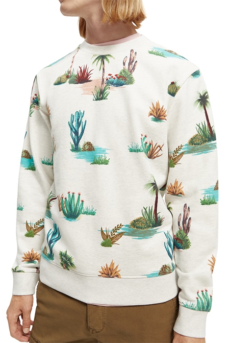 PRINTED CREWNECK FELPA SWEATSHIRT IN ORGANIC COTTON COMBO D 5