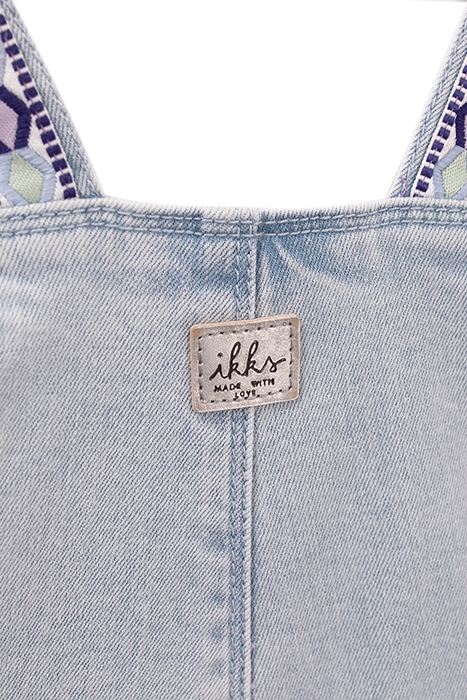GIRLS’ DENIM SHORT DUNGAREES & WHITE T-SHIRT OUTFIT 8