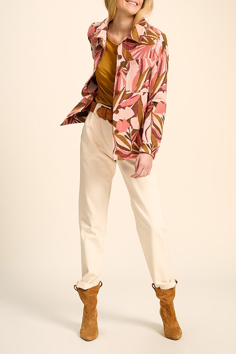 VIVI - MELON SAFARI JACKET WITH ARTY JUNGLE PRINT 2