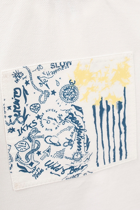 BABY BOYS’ WHITE POLO SHIRT WITH NAVY STRIPED COLLAR 8