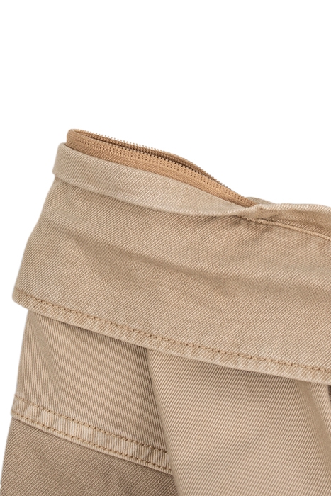 BEIGE DENIM JACKET WITH DETACHABLE HOOD 6