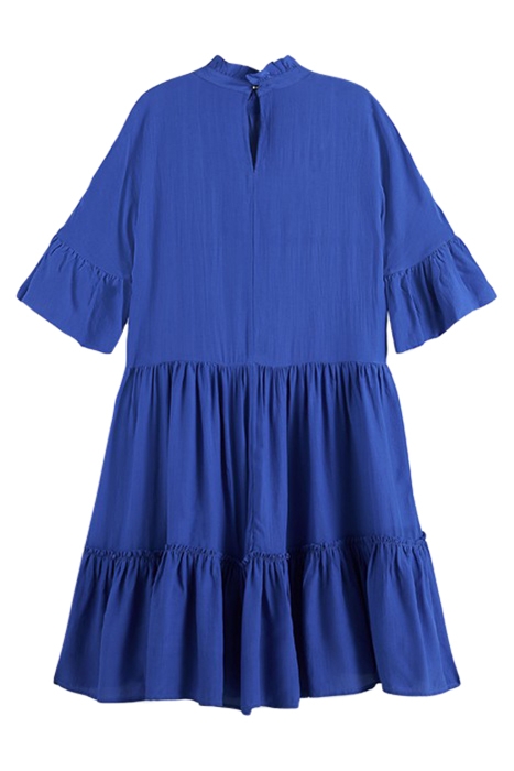 SHORT DRESS WITH RUFFLE SLEEVE DETAIL BRIGHT BLUE 2