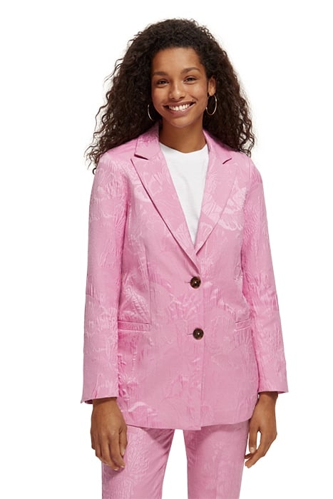 JACQUARD SINGLE BREASTED BLAZER ORCHID PINK 3