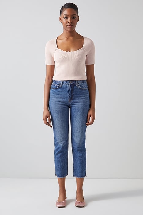 FARA KNITTED SWEATER METALLIC PINK 1