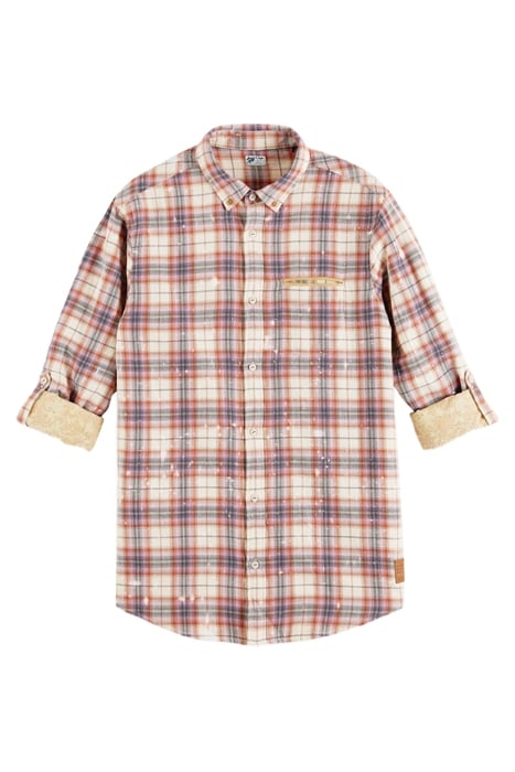 REGULAR-FIT DOUBLE-LAYERED CHECKED SHIRT COMBO A 4