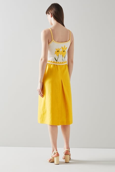 LUCIA MIDI DRESS CREAM/YELLOW 2