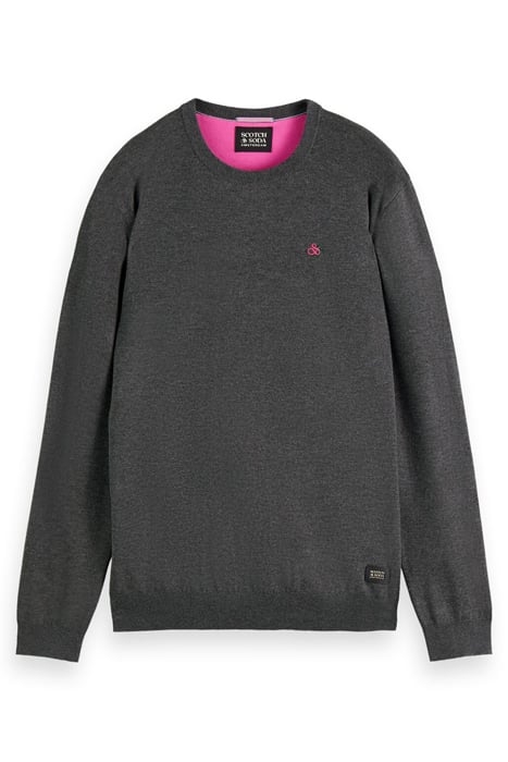 ESSENTIALS ECOVERO VISCOSE MELANGE CREWNECK PULLOVER GRAPHIT 1