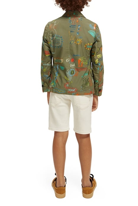 ALL-OVER PRINTED BLAZER PARK SCRIBBLES MILITARY 4