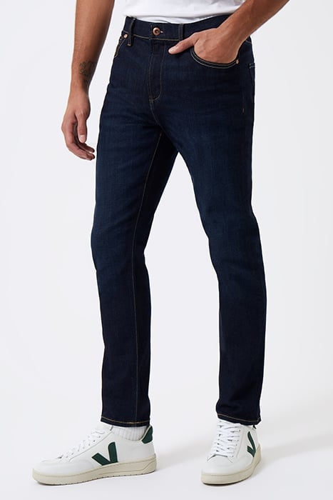 SLIM FIT STRETCH JEANS DARK BLUE SHORT 3