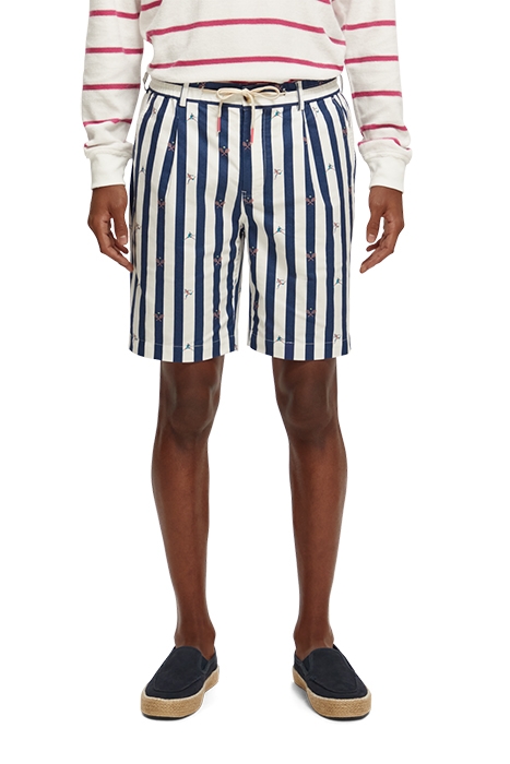 BLAKE- STRIPED COTTON OXFORD BERMUDA SHORT TENNIS MINI 3