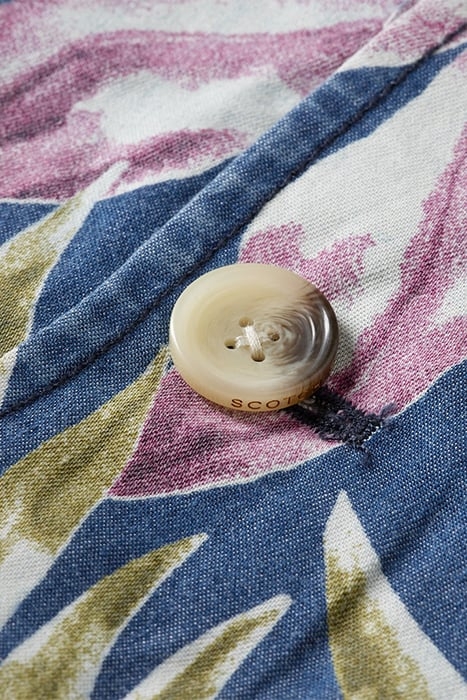 UNCONSTRUCTED PRINTED TENCEL™ BLAZER COMBO A 7