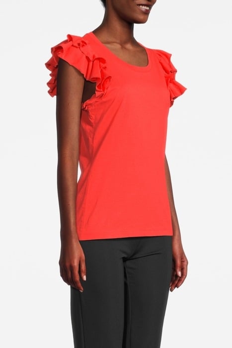 TOP COTTON SINGLE JERSEY GARMENT DYED MANDARIN 4