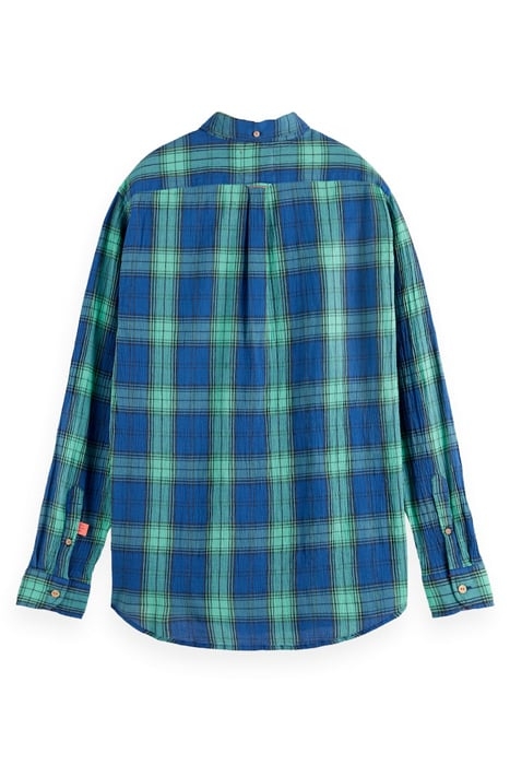 REGULAR-FIT CHECKED SEERSUCKER VOILE SHIRT COMBO A 2