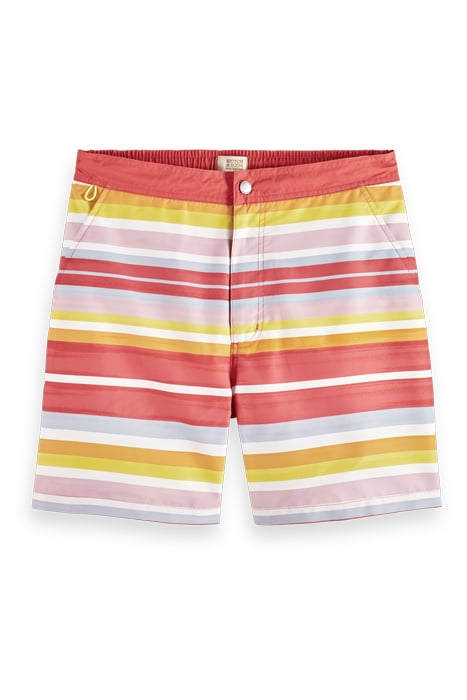 MID LENGTH - STRIPE PRINTED SWIMSHORT LIGHT MULTI STRIPE 1