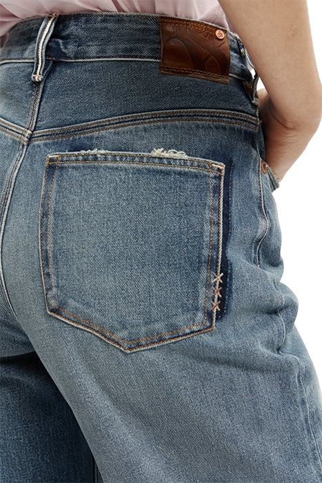 THE RIPPLE PREMIUM SELVEDGE STRAIGHT LEG JEANS — SOLAR RAYS 8