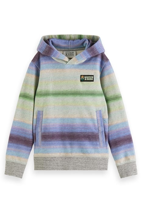 ALL-OVER PRINTED GRADIENT STRIPED HOODIE COMBO X 1