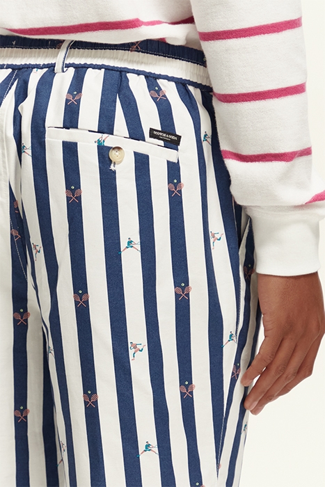 BLAKE- STRIPED COTTON OXFORD BERMUDA SHORT TENNIS MINI 7