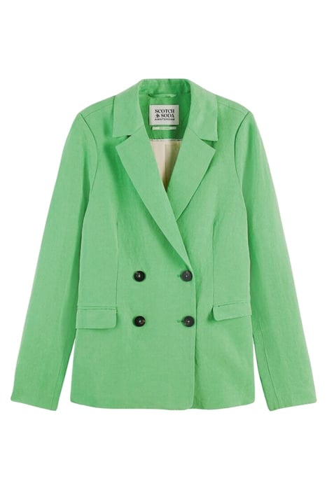 SUMMER DOUBLE BREASTED EVENT BLAZER BRIGHT PARAKEET 1