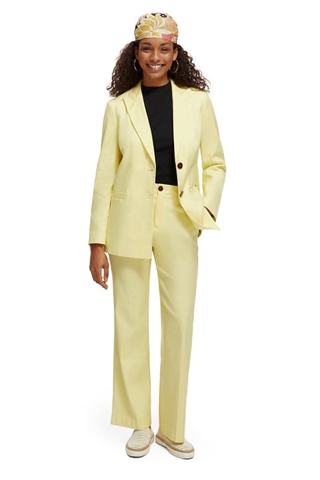 EDIE - HIGH RISE WIDE LEG LINEN SUMMER TROUSERS POPCORN 6