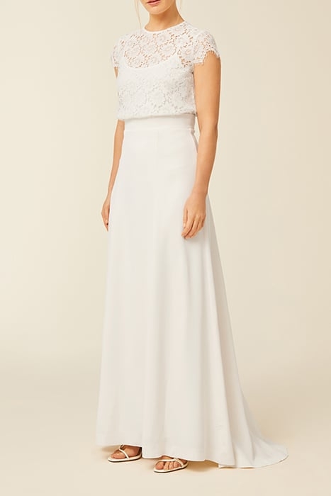 BRIDAL SATIN SKIRT SNOW WHITE 1