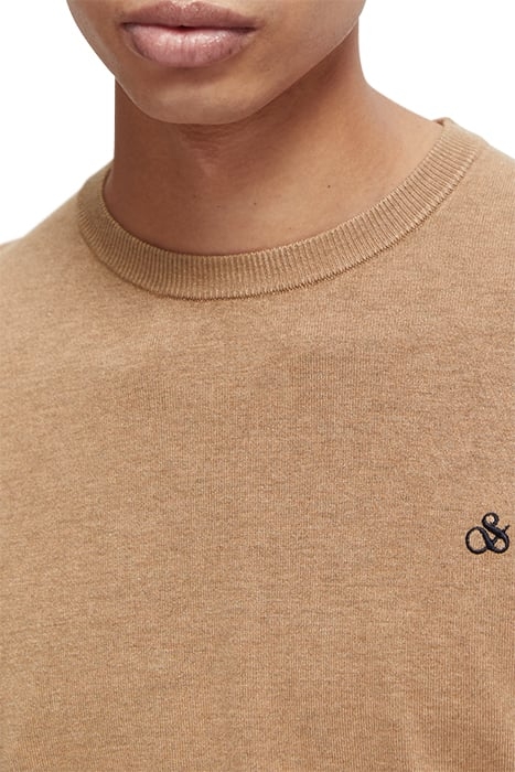 ESSENTIALS - CLASSIC CREWNECK PULLOVER CAMEL MELANGE 4