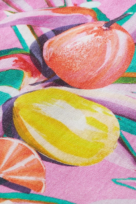 HIGH RISE CASUAL PRINTED SHORTS CITRUS SQUASH ORCHID 3