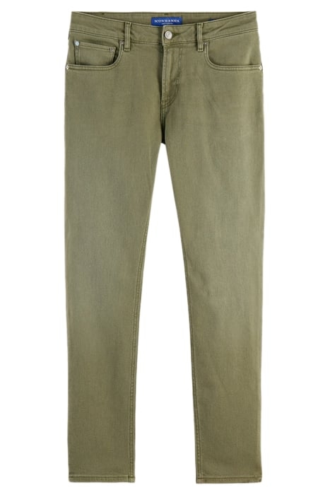 SKIM SKINNY JEANS — GARMENT DYED COLOURS MILITARY GREEN 1