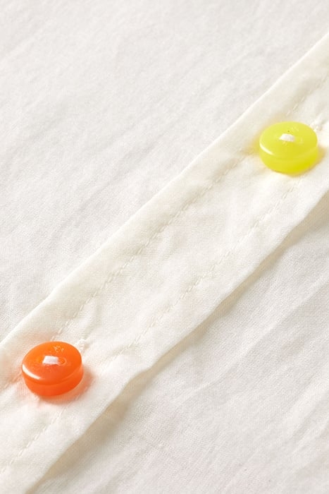 REGULAR FIT SHIRT WITH RAINBOW BUTTONS VANILLA WHITE 3