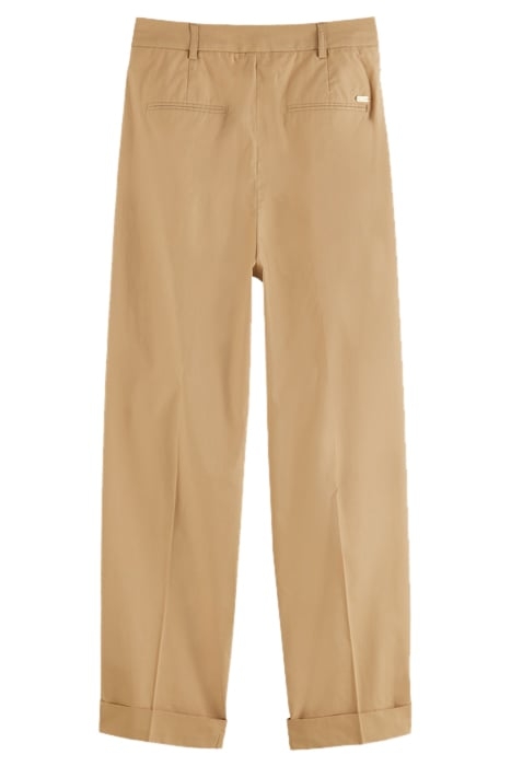 MILA - HIGH RISE TAPERED PLEATED CHINO SAND 2