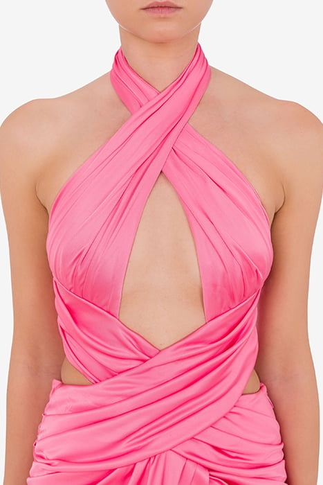 ORGANZA DRESS WITH CUT-OUT PINK 4