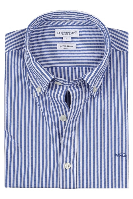 SEERSUCKER STRIPE SHIRT NAVY 3