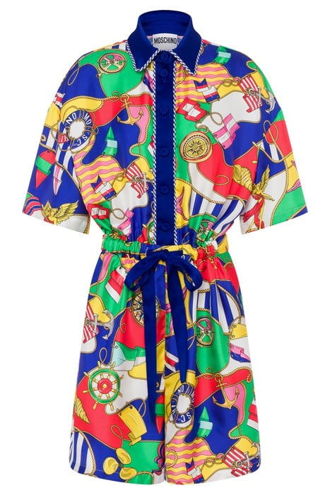 ALLOVER NAUTICAL SILK TWILL JUMPSUIT MULTICOLOR 3