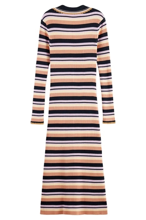 RIB KNITTED DRESS NAVY 2