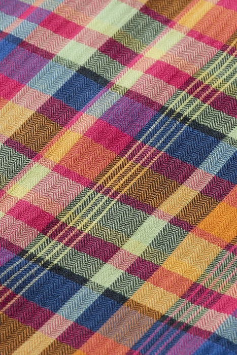 LIGHT WEIGHT VOILE SHIRT WITH SEERSUCKER RED/MULTI CHECK 7